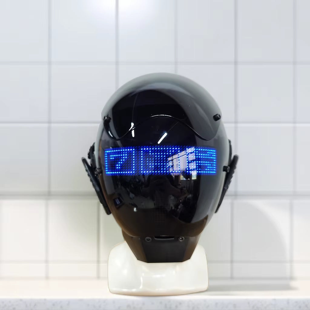 Cyberpunk Mask Adult Role Play Technology Sense Diy Text Led Light Technology Cosplay Mask