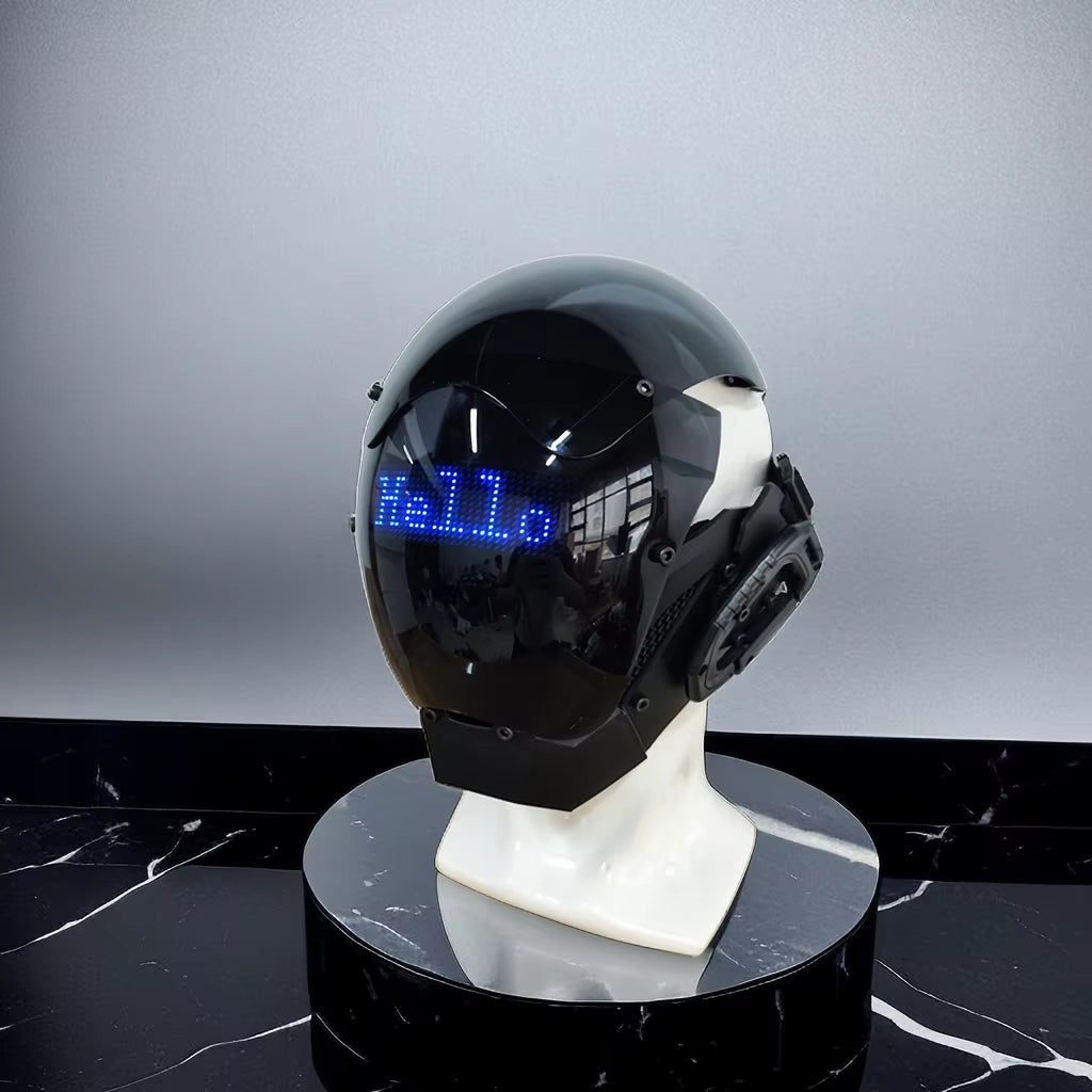 Cyberpunk Mask Adult Role Play Technology Sense Diy Text Led Light Technology Cosplay Mask